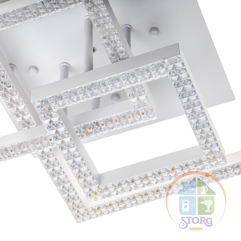 Люстра потолочная LED димм SERENITA ДУ 3 реж 405х405х170 108Вт 33м2 бел 52937 2 Ritter