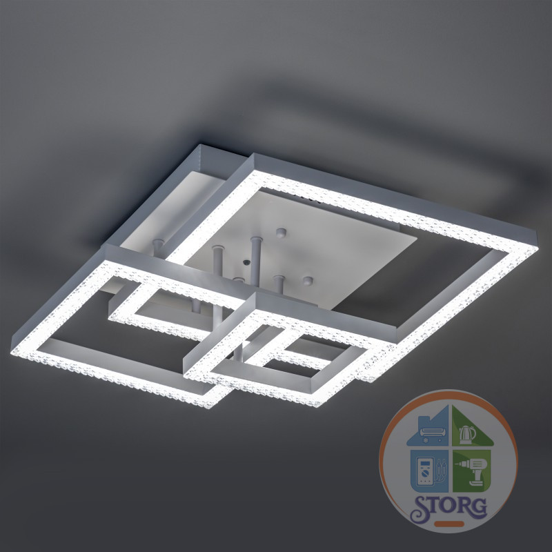 Люстра потолочная LED димм SERENITA ДУ 3 реж 405х405х170 108Вт 33м2 бел 52937 2 Ritter