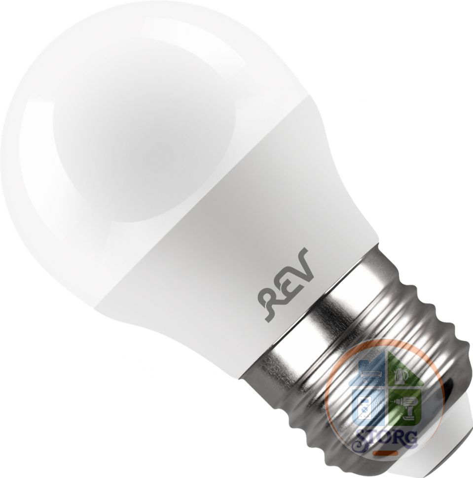 Светодиодная лампа REV LED G45 Е27 9W, 2700K, теплый свет
