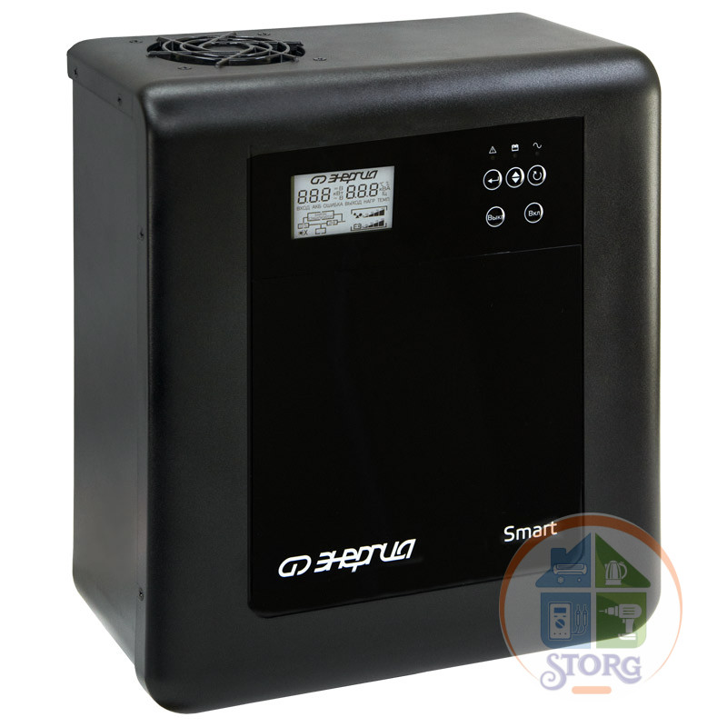 Источник бесперебойного питания ЭНЕРГИЯ Smart.2 1000W, AGM, Gel, LiFePO4, точн.± 10% (от сети), ± 5%