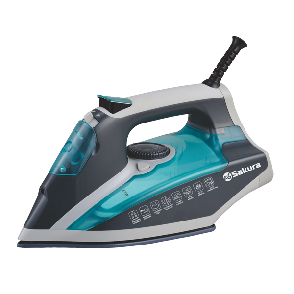 Утюг SAKURA SA-3061CG Premium, 2600Вт, керам.подошва, пар.увлажнение, самоочистка, 400мл Утюг SAKURA SA-3061CG Premium, 2600Вт, керам.подошва, пар.увлажнение, самоочистка, 400мл
