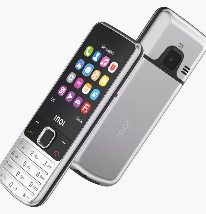 Мобильный телефон INOI 243 Silver, 2SIM, 2.4", TN, 320x240, EDGE, BT, FM, micro SD, 1000 мАч