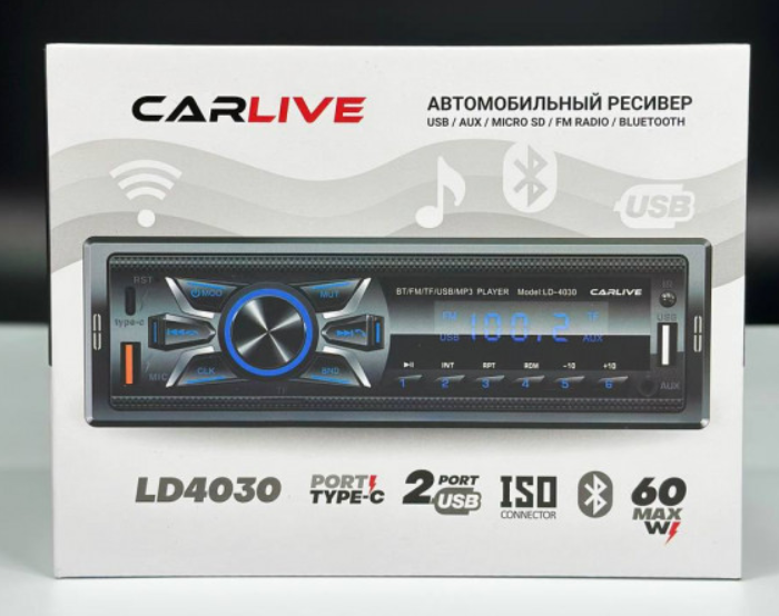 Автомагнитола CarLive LD4030 PD.2USB.TF.FM.ISO.2 RCA  12V