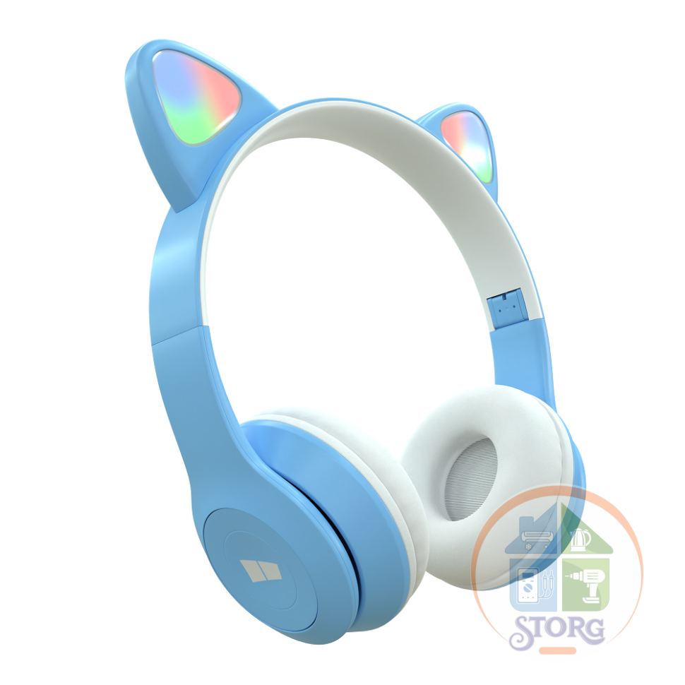 Bluetooth-наушники накладные 5.0 200mAh More choice HW24kids (Blue)
