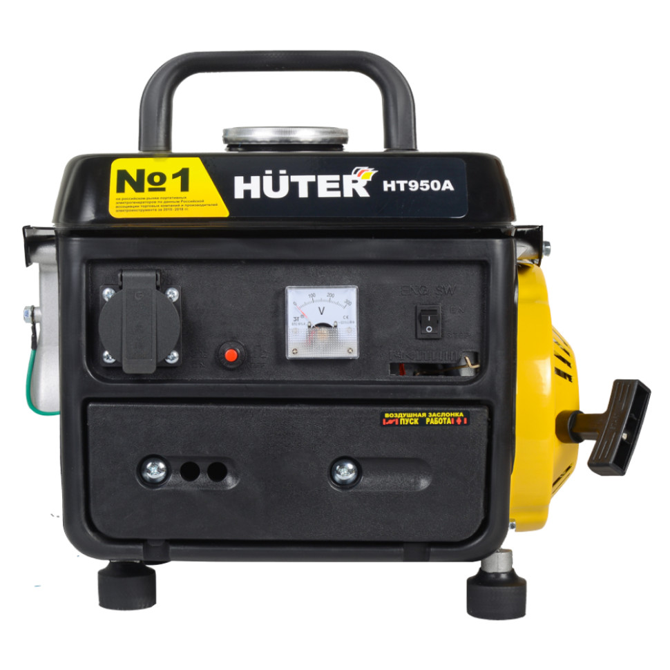 Генератор бензиновый инверторный Huter HT950A (0.65/0.95кВт, 220В, 2-такт, 1-фаз., руч.старт, бак 4.2л) Генератор бензиновый инверторный Huter HT950A (0.65/0.95кВт, 220В, 2-такт, 1-фаз., руч.старт, бак 4.2л)