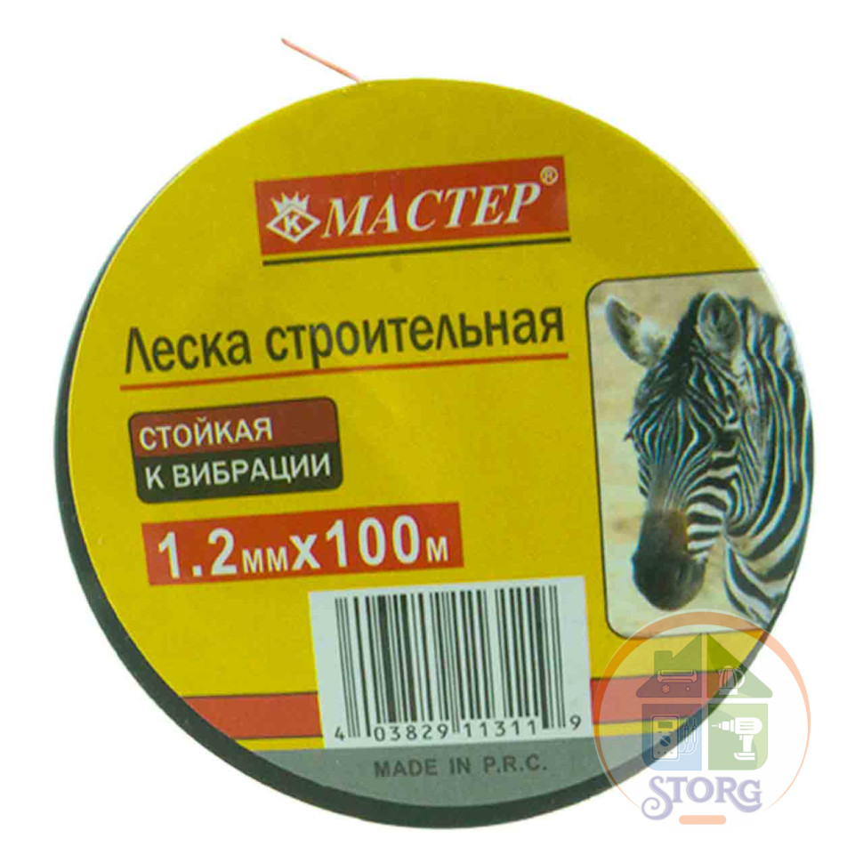 Леска строительная 1мм х 50 м, прозрачная
