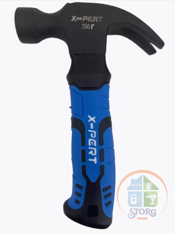 Мини Молоток гвоздодер 250гр X-PERT XP-H0251M (фиберглассовая ручка)