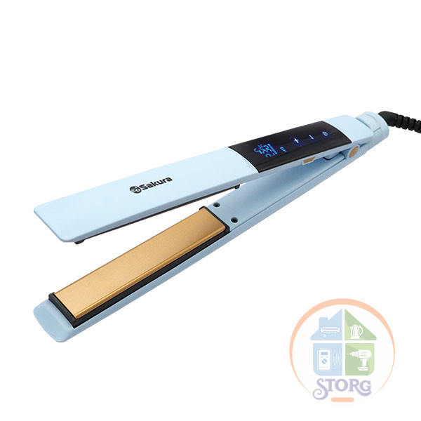 Выпрямитель для волос SAKURA SA-4524BL, 50 Вт, сенсорное управление, LED дисплей