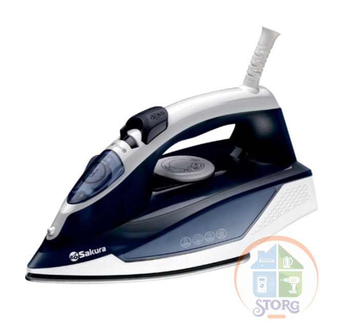 Утюг SAKURA SA-3074CBL, 2200 Вт, 230 мл, керамика, самоочист.
