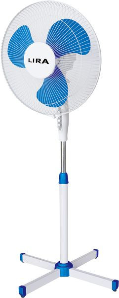 Вентилятор напольный LIRA LR 1101 blue, 55 Вт, голубой+белый 4 шт/кор.