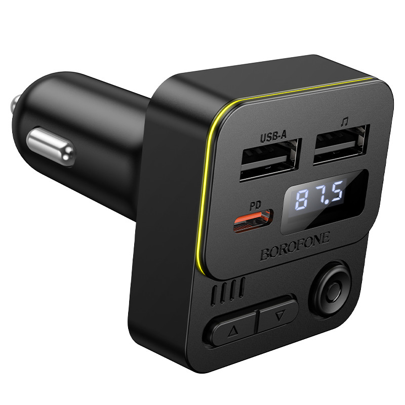 АЗУ Bluetooth FM-Трансмиттер BOROFONE BC60 Hero 35W(1A1C) car BT FM transmitter