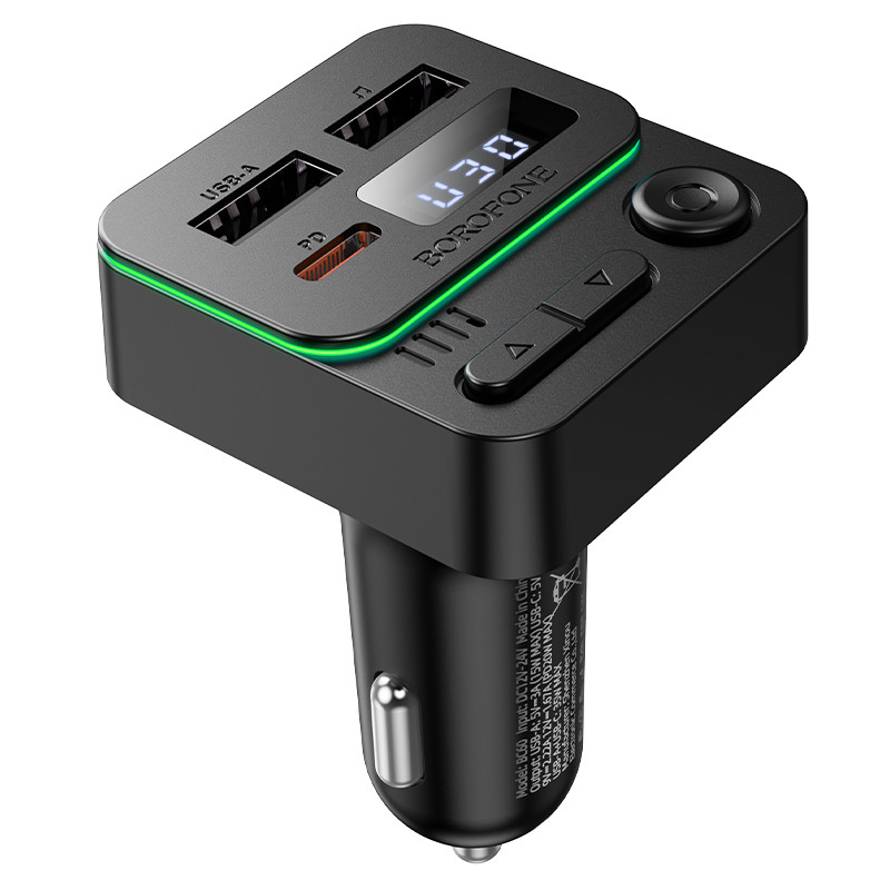 АЗУ Bluetooth FM-Трансмиттер BOROFONE BC60 Hero 35W(1A1C) car BT FM transmitter