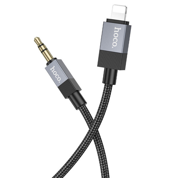 Аудио-кабель HOCO UPA32A Clever digital audio conversion cable, 1м, 3,5мм-Lightning (Черный)