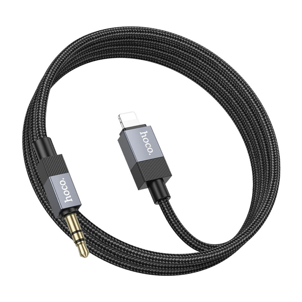 Аудио-кабель HOCO UPA32A Clever digital audio conversion cable, 1м, 3,5мм-Lightning (Черный)
