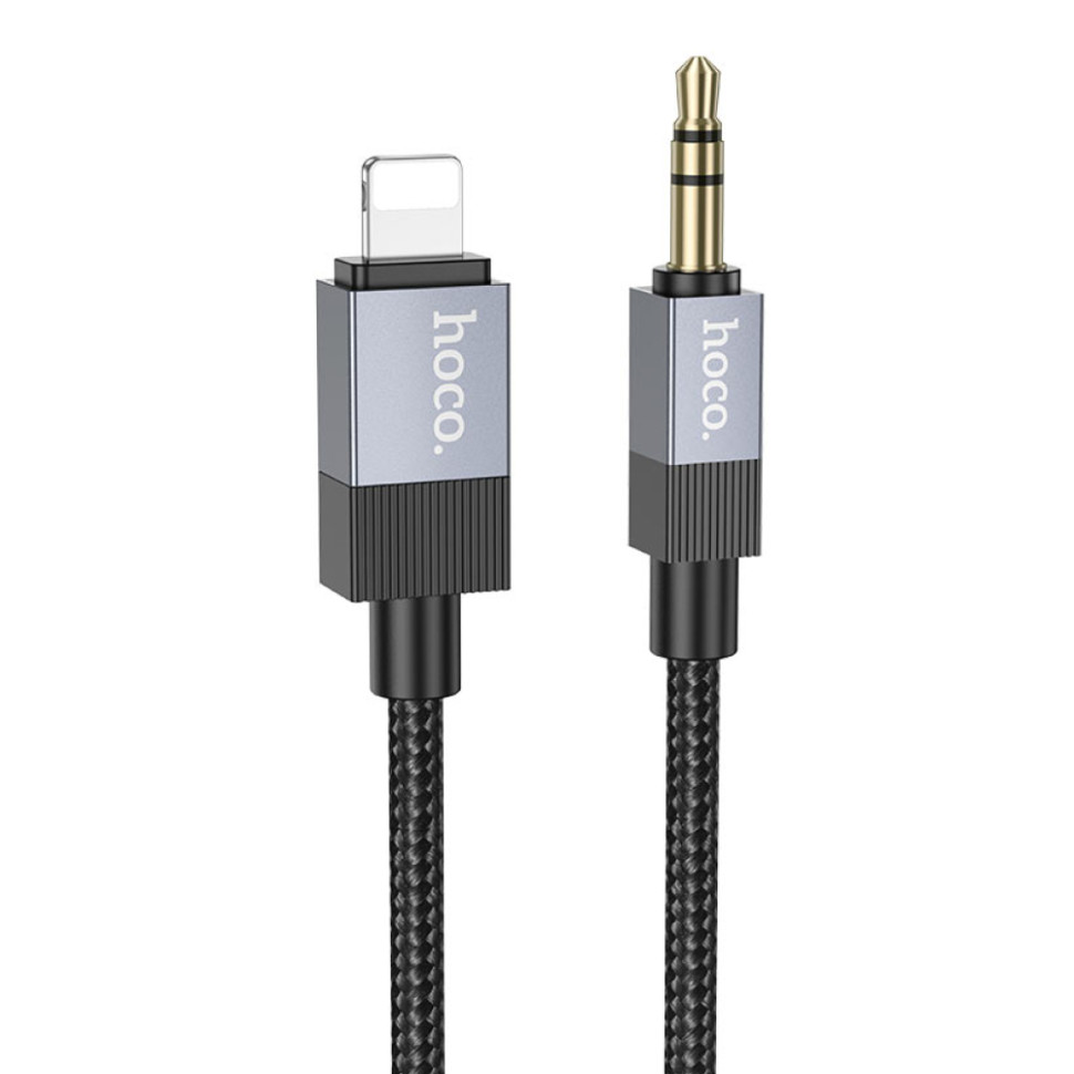 Аудио-кабель HOCO UPA32A Clever digital audio conversion cable, 1м, 3,5мм-Lightning (Черный)