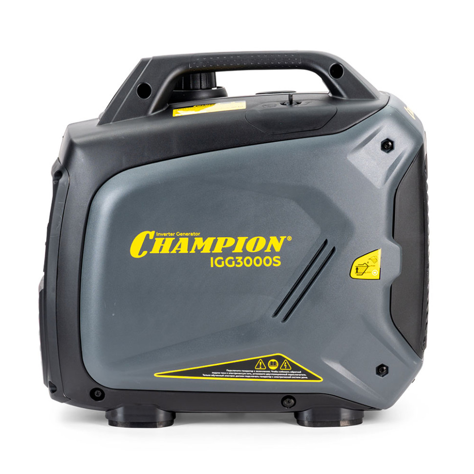 Генератор бензиновый инверторный CHAMPION IGG3000S (3/3.3кВт, 230В, 4-такт., ручной, мед.обмот.)