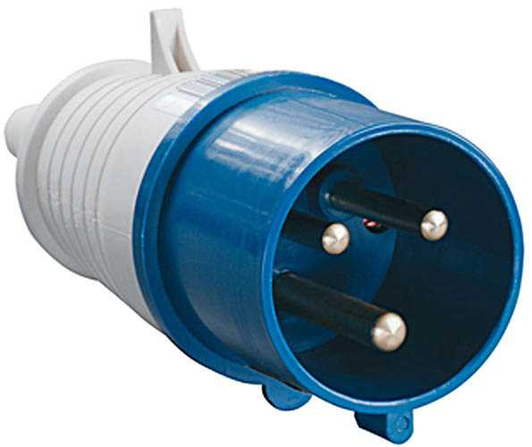 Вилка сетевая переносная TS-023 2P+PE 32А 230В IP44 ЭНЕРГИЯ