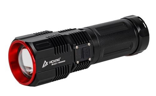 Ручной фонарь Лазерный диод 40w ИСКРА IR-2211 1 Режим свечения, Съёмные аккумуляторы,  Power Bank