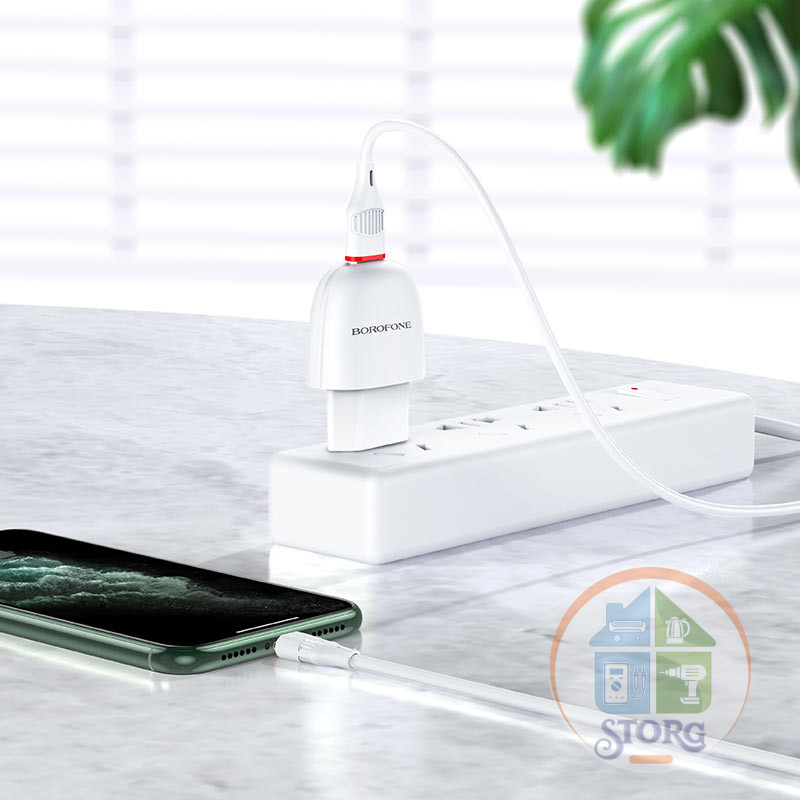 СЗУ Borofone BA49A 5V2,1A 1USB Vast + кабель Type-C (White)