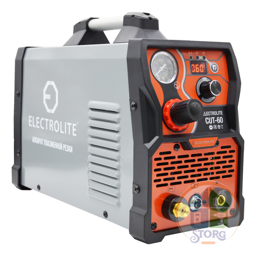 Плазморез ELECTROLITE CUT-60 (Ток 10-60А, Дав.воз.4-6бар, ПН-60%, Режущ.способ. 1-20мм, Вес-9.6кг)