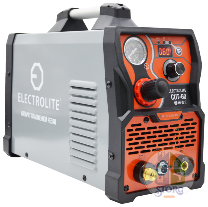 Плазморез ELECTROLITE CUT-60 (Ток 10-60А, Дав.воз.4-6бар, ПН-60%, Режущ.способ. 1-20мм, Вес-9.6кг)