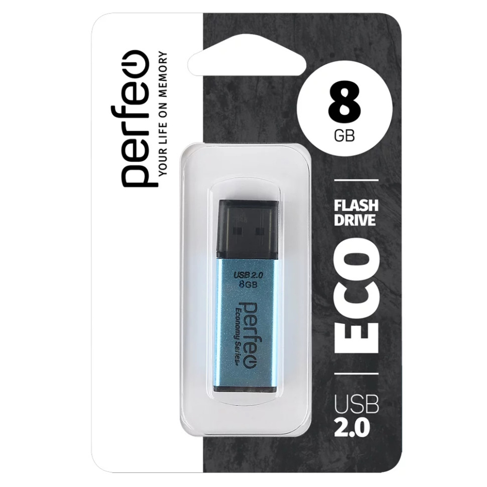 USB флеш-накопитель Perfeo 8GB E03 Blue economy series