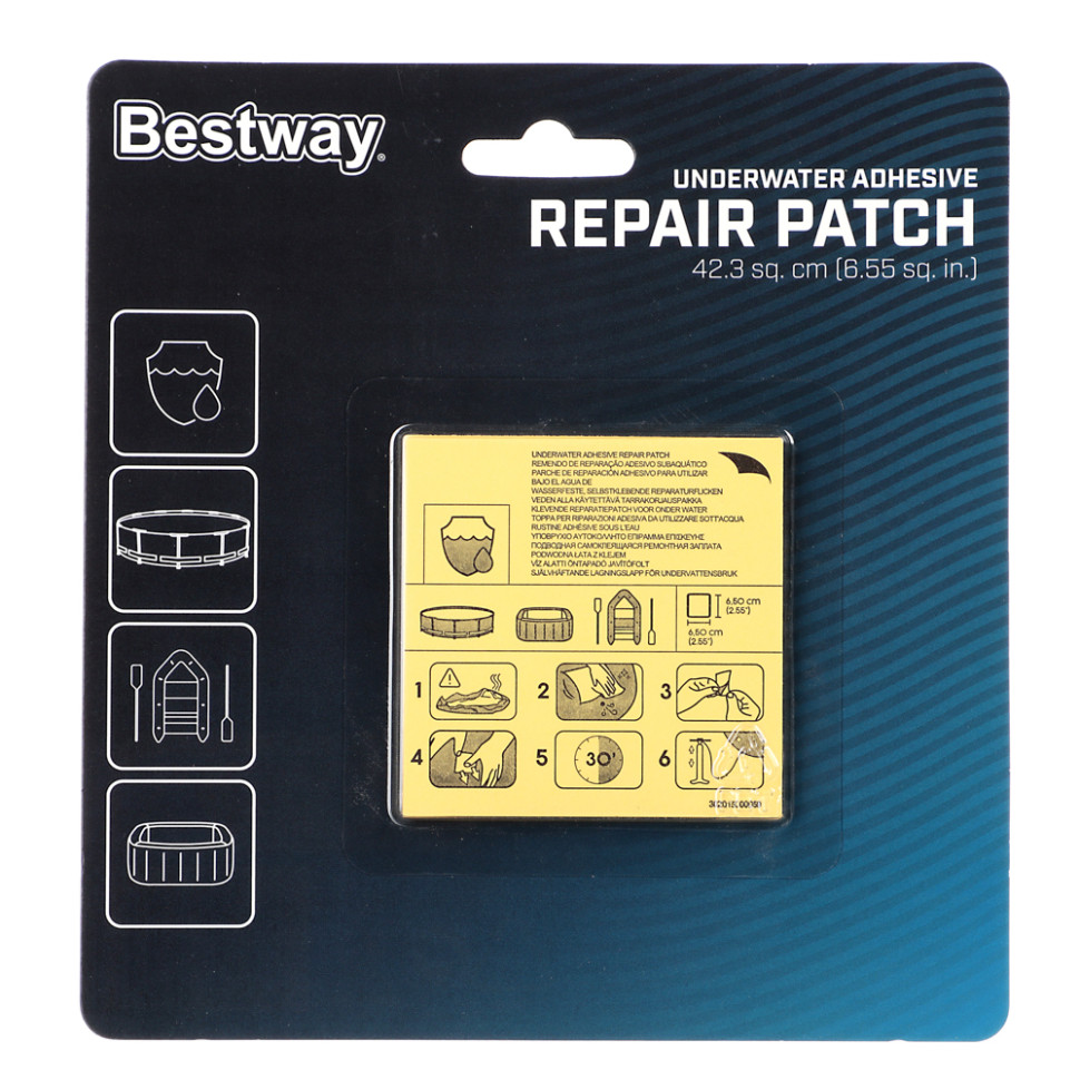 Клейкая заплата BESTWAY для ремонта поверхности находящейся под водой, 62091
