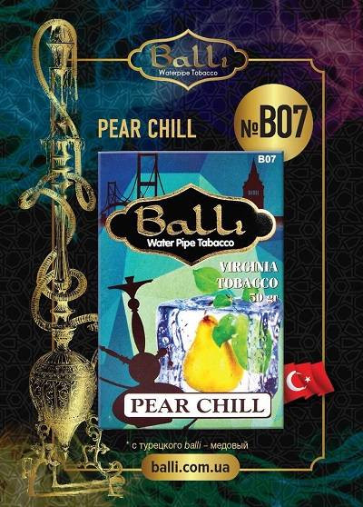 Табак Bali Pear Chill B07 50 гр Груша, Мята ( Турция )