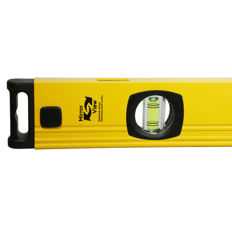 Уровень алюминиевый Hanskonner  HK2015-02-1200, 1200мм,3 колбы,усилен,фрезеров.,двойной обзор, 0,5мм