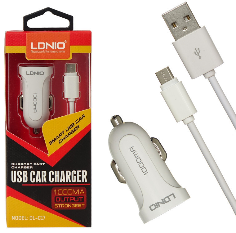 АЗУ LDNIO DL-C17 5V1A 1USB ports + кабель Micro 1000mm