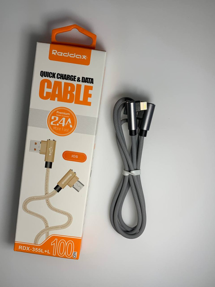 USB Кабель Reddax RDX-355 L+L lighting силиконовый 1м (grey)