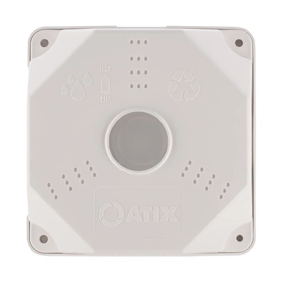 Коробка монтажная квадратная ATIX AT-MA-PJB01 (1122) 130х130х50мм, IP65, от –40до+60°C, нагруз.1,5кг