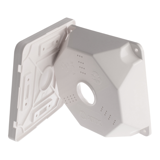 Коробка монтажная квадратная ATIX AT-MA-PJB01 (1122) 130х130х50мм, IP65, от –40до+60°C, нагруз.1,5кг