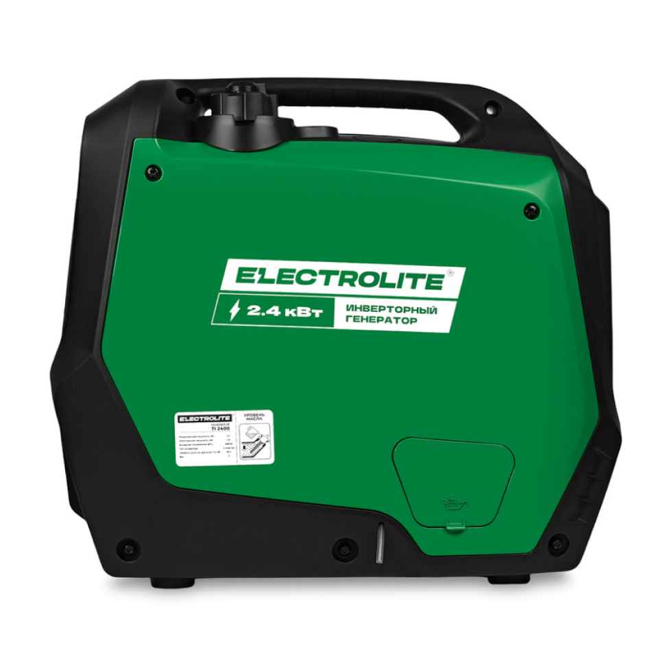 Генератор бензиновый инверторный Electrolite TI 2400 (220В, 2.0/2.4кВт, 3.7л/с, 2 USBразъёма, 2роз.