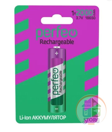 Аккумулятор Perfeo Li-Ion 18650 2200mAh/1BL 3.7V