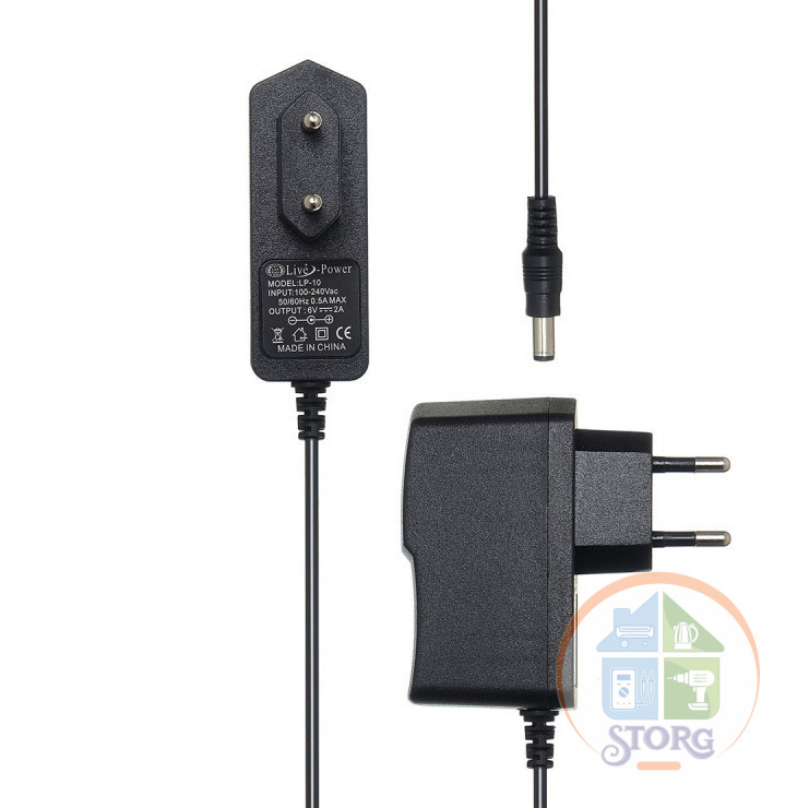Блок питания Live-Power LP10 6V2A (для весов,для всех типов 6V АКБ) ( 5.5mm*2.5mm)