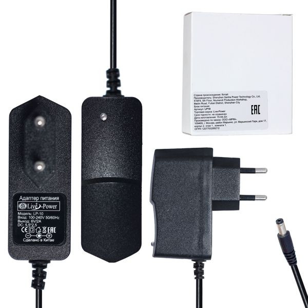 Блок питания Live-Power LP10 6V2A (для весов,для всех типов 6V АКБ) ( 5.5mm*2.5mm) Блок питания Live-Power LP10 6V2A (для весов,для всех типов 6V АКБ) ( 5.5mm*2.5mm)