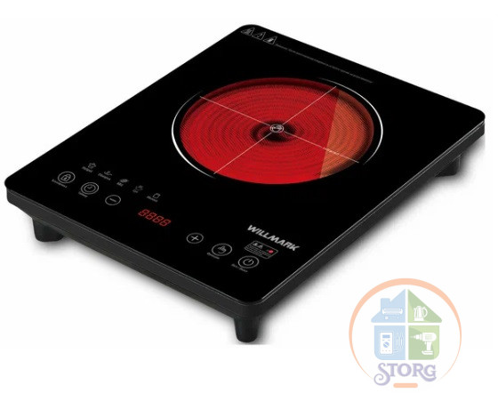 Плита стеклокерамическая WILLMARK WCP-805BT, 2200Вт, 1 конф,10 уровней темп,8 программ,сенс.панель