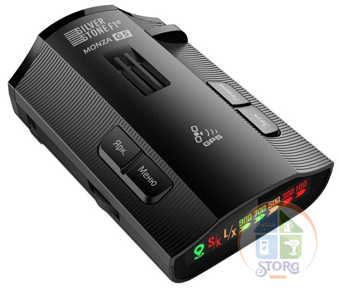 Радар-детектор Silver Stone F1 MONZA (  (X, Ultra X, K, Ultra K, Ka, Ku), а также фиксирует полицейский радар Стрелка-СТ. ROBOT ,  LED-табло, Голосовые подсказки , сделано в ЮЖНОЙ КОРЕЕ )