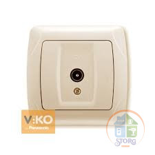90562010 Розетка TV  концевая, крем  VIKO CARMEN