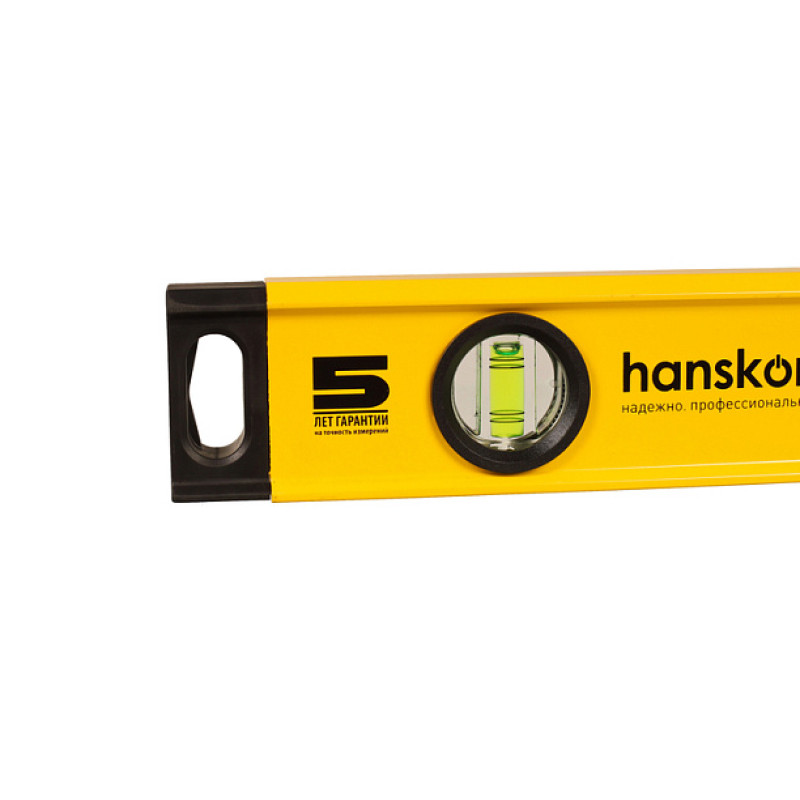 Уровень алюминиевый Hanskonner HK2015-03-0400, 400мм, 2 колбы, фрезерованный, точность 0.5 мм/м