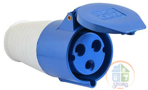 Розетка переносная TS-223 2P+PE 32А 230В IP44 ЭНЕРГИЯ