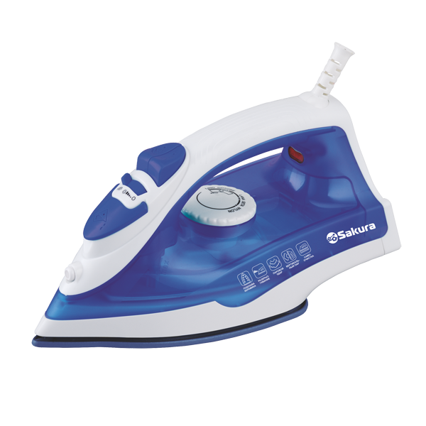Утюг SAKURA SA-3063NBL, 1800Вт, тефлон.подошва, пар.увлажнение, самоочистка Утюг SAKURA SA-3063NBL, 1800Вт, тефлон.подошва, пар.увлажнение, самоочистка