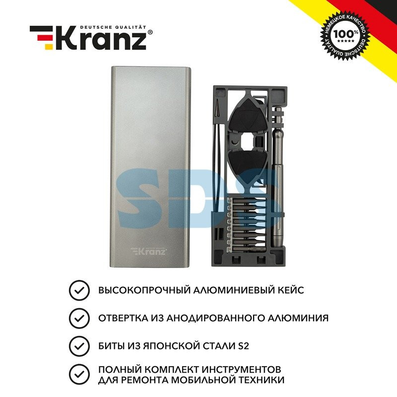 Набор отверток для точных работ KRANZ RA-04, 24 предмета Набор отверток для точных работ KRANZ RA-04, 24 предмета