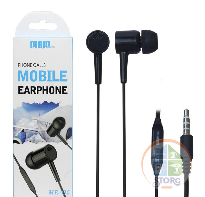 Наушники проводные с микрофоном MR-G5 black