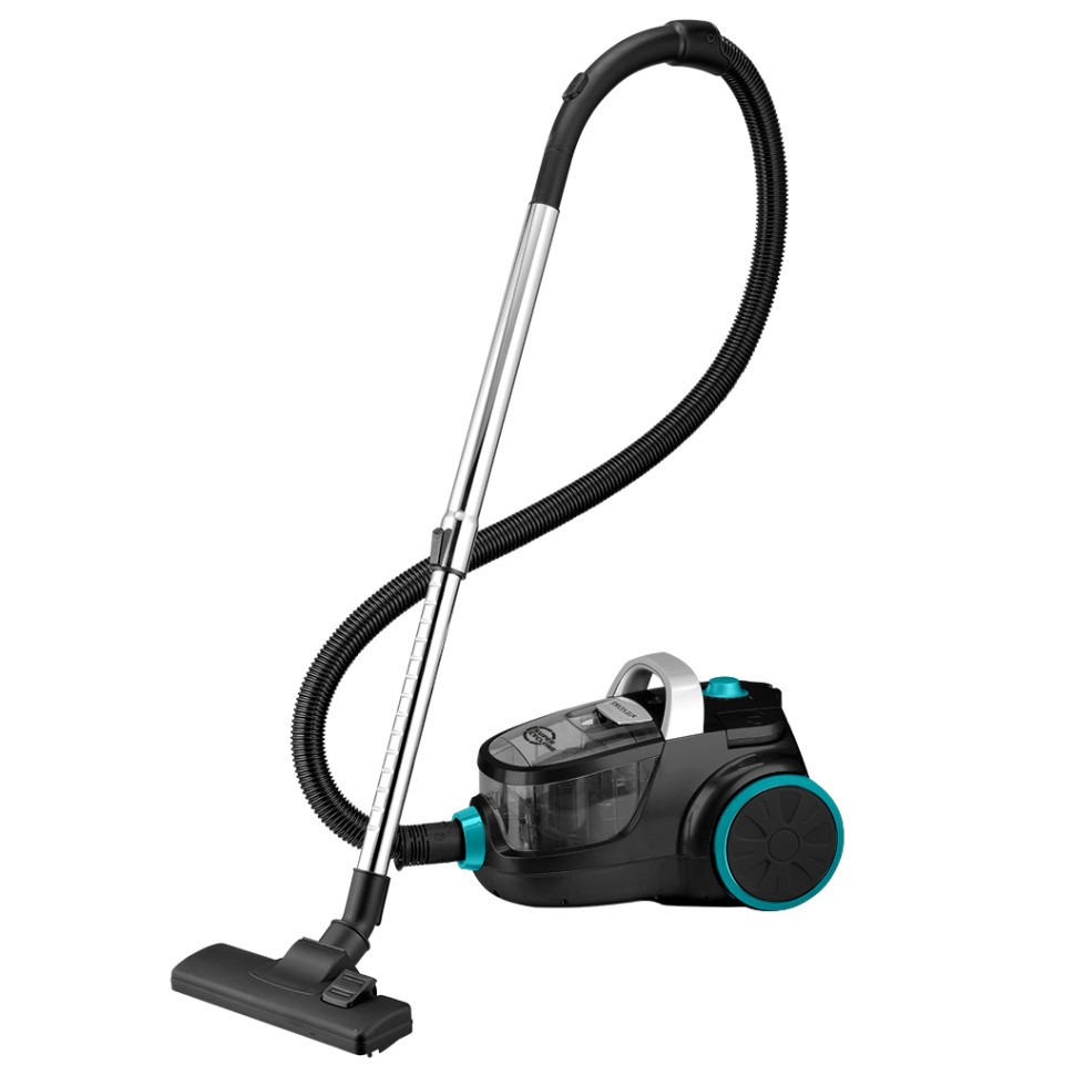 Пылесос DELTA LUX DL-0836 СУПЕР-ЦИКЛОН, Черный с бирюзовым, 2600Вт, регулир. мощности