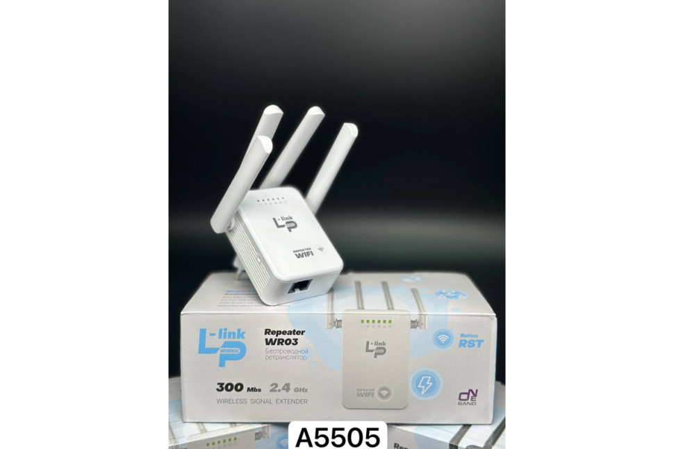 WIFI Усилитель (Repeater) LP-LINK WR03 220V 300Мбит/с 802.11B White