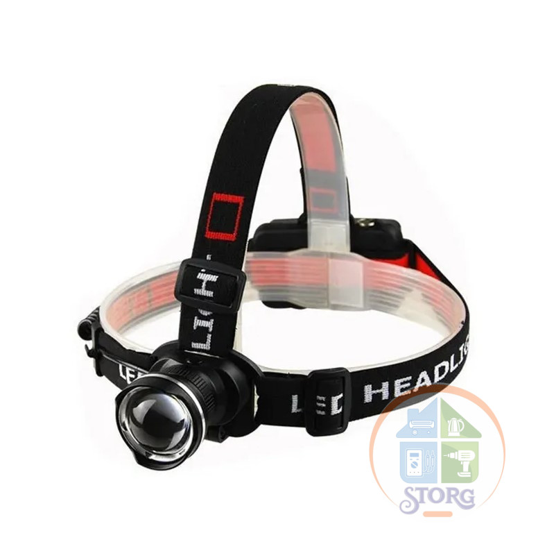 Фонарь налобный светодиодный CH T6 (2хLi-ion 18650, Zoom, ЗУ, АЗУ)  BL-T07-T6