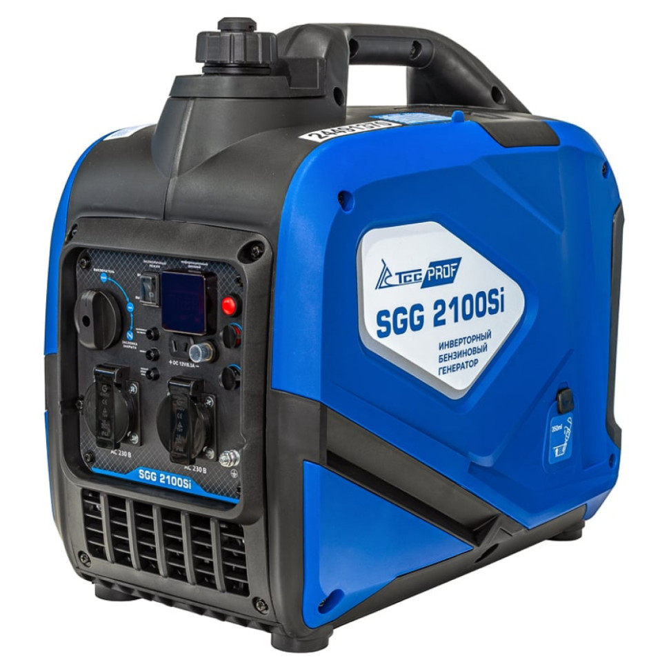 Генератор бензиновый инверторный ТСС SGG 2100Si (1.8/2.1кВт, 230В, 1-фаз., 4-такт., ручной, бак5.6л) Генератор бензиновый инверторный ТСС SGG 2100Si (1.8/2.1кВт, 230В, 1-фаз., 4-такт., ручной, бак5.6л)