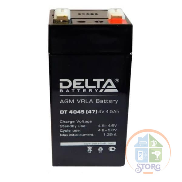 Аккумулятор DELTA  AGM-DT 4045 4v 4.5A (47х47х105) для комерческих весов